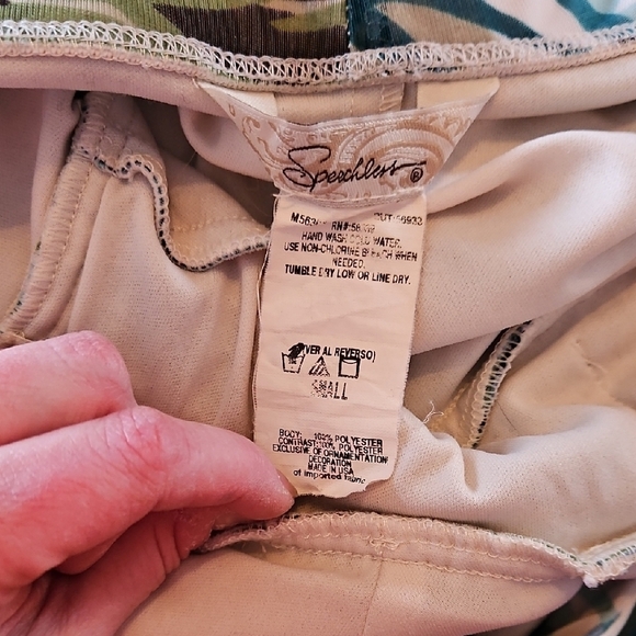 Tropical Print Halter Dress, White, Blue, & Green. Sz Sm. - Picture 8 of 8